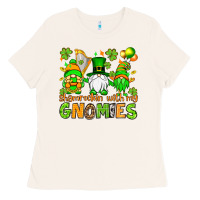 Bone St. Patrick's Day shamrockin' with my gnomies Ladies Tee - OliviaCreatesArt