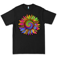 Black tie dye sunflower Premium Tee - RanaPortraitStore