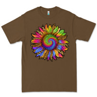 Cacao tie dye sunflower Premium Tee - RanaPortraitStore