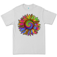 Dove Grey tie dye sunflower Premium Tee - RanaPortraitStore