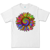 White tie dye sunflower Premium Tee - RanaPortraitStore