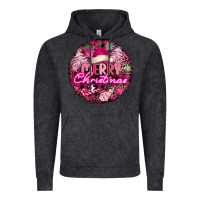 Vintage Black pink merry christmas Vintage Hoodie - FaDigitalArtStudio