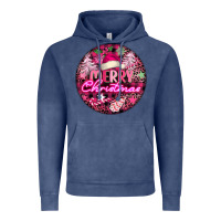 Vintage Denim pink merry christmas Vintage Hoodie - FaDigitalArtStudio