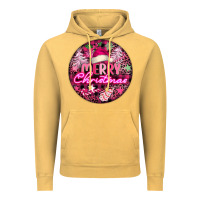 Vintage Mustard pink merry christmas Vintage Hoodie - FaDigitalArtStudio