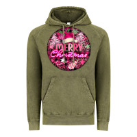 Vintage Olive pink merry christmas Vintage Hoodie - FaDigitalArtStudio
