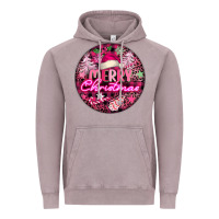 Vintage Zinc pink merry christmas Vintage Hoodie - FaDigitalArtStudio