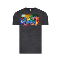 Vintage Black Au-some dad Autism Vintage Tee - FaDigitalArtStudio