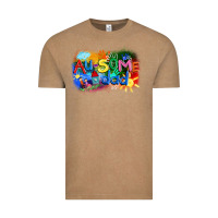Vintage Coffee Au-some dad Autism Vintage Tee - FaDigitalArtStudio