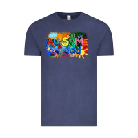 Vintage Denim Au-some dad Autism Vintage Tee - FaDigitalArtStudio