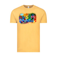 Vintage Mustard Au-some dad Autism Vintage Tee - FaDigitalArtStudio