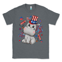 Charcoal Heather fourth of july hippopotamus Classic Tee - CowGirlArtShop