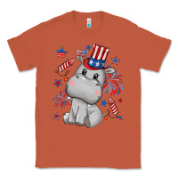 Copper fourth of july hippopotamus Classic Tee - CowGirlArtShop