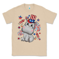 Mushroom fourth of july hippopotamus Classic Tee - CowGirlArtShop