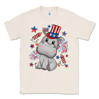 Natural fourth of july hippopotamus Classic Tee - CowGirlArtShop