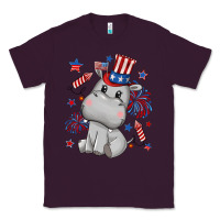 Plum fourth of july hippopotamus Classic Tee - CowGirlArtShop