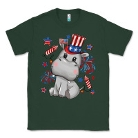 Sports Green fourth of july hippopotamus Classic Tee - CowGirlArtShop