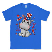 True Royal fourth of july hippopotamus Classic Tee - CowGirlArtShop