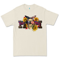 Bone american mom skull Premium Tee - CowGirlArtShop