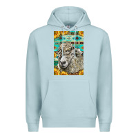 Blue Mist Western Lincoln Sheep Premium Hoodie - LillyAllenDesigns