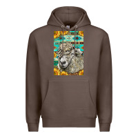 Coffee Western Lincoln Sheep Premium Hoodie - LillyAllenDesigns