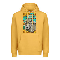 Mustard Western Lincoln Sheep Premium Hoodie - LillyAllenDesigns