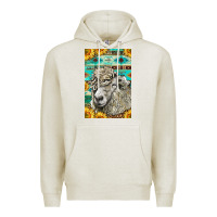 Oatmeal Heather Western Lincoln Sheep Premium Hoodie - LillyAllenDesigns