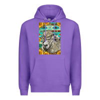 Purple Western Lincoln Sheep Premium Hoodie - LillyAllenDesigns
