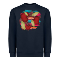 Navy heart and serape patches Heavyweight Sweatshirt - AdoDesignShop