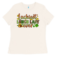 Bone St. Patrick's Luckiest lunch lady ever Ladies Tee - OliviaCreatesArt