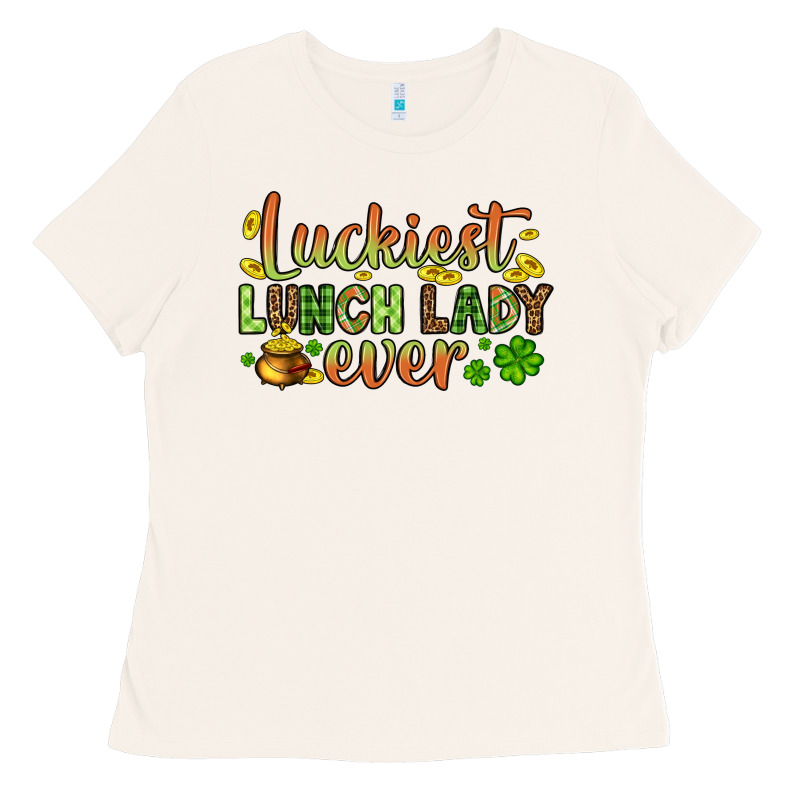St. Patrick's Luckiest Lunch Lady Ever Ladies Tee by OliviaCreatesArt | Teevron