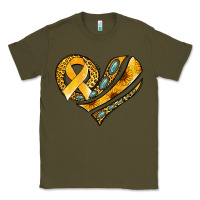 Army Green childhood cancer awareness heart Classic Tee - Jasminsmagicworld