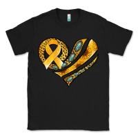 Black childhood cancer awareness heart Classic Tee - Jasminsmagicworld