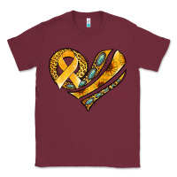 Burgundy childhood cancer awareness heart Classic Tee - Jasminsmagicworld