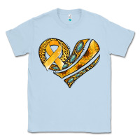 Dusty Blue childhood cancer awareness heart Classic Tee - Jasminsmagicworld