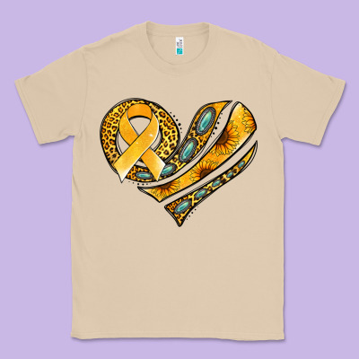 Childhood Cancer Awareness Heart Classic Tee Designed By Jasminsmagicworld