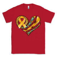 Red childhood cancer awareness heart Classic Tee - Jasminsmagicworld