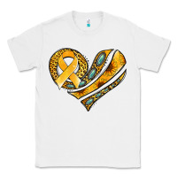 White childhood cancer awareness heart Classic Tee - Jasminsmagicworld