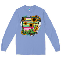 Colony Blue Arkansas Map Sunflower Cactus Serape Long Sleeve Tee - RanaPortraitStore