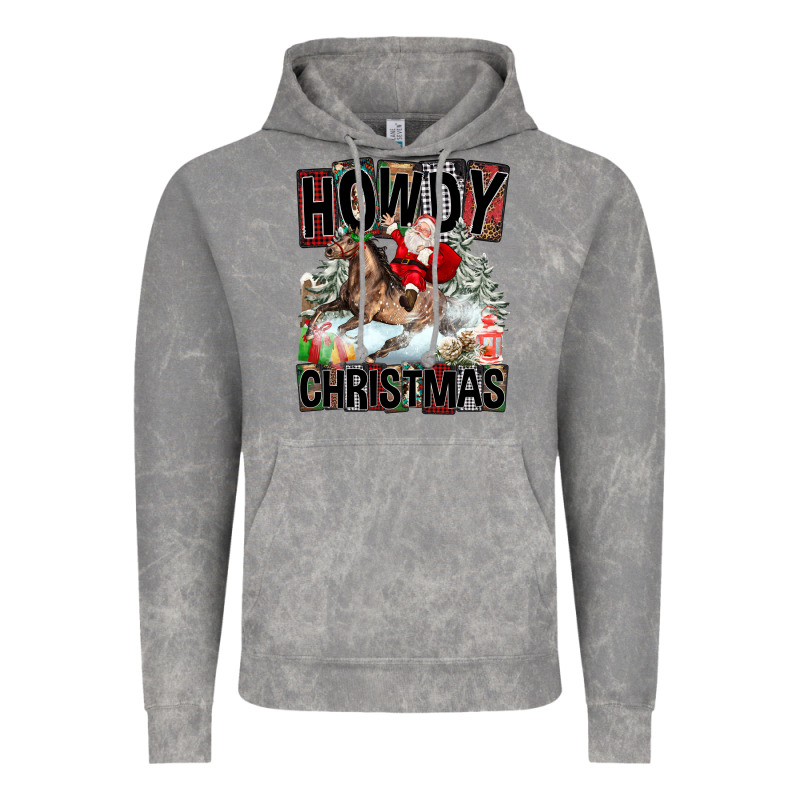 Howdy Christmas Rodeo Santa Vintage Hoodie by FaDigitalArtStudio | Teevron