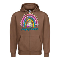 Chestnut easter egg bunny rainbow Zipper Hoodie - AdoDesignShop
