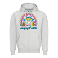 Dove Grey easter egg bunny rainbow Zipper Hoodie - AdoDesignShop