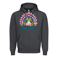 Smoke easter egg bunny rainbow Zipper Hoodie - AdoDesignShop