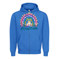 True Royal easter egg bunny rainbow Zipper Hoodie - AdoDesignShop