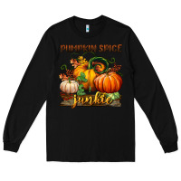 Black pumpkin spice junkie Long Sleeve Tee - BundleAndBundleShop