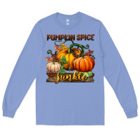 Colony Blue pumpkin spice junkie Long Sleeve Tee - BundleAndBundleShop