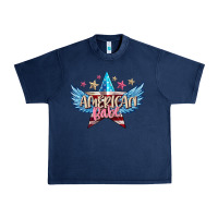 Navy American babe Urban Heavy Tee - FaDigitalArtStudio