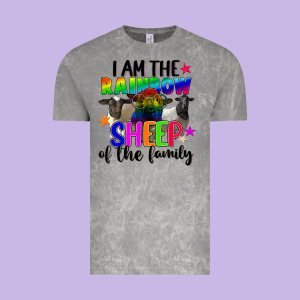 I Am The Rainbow Sheep Of The Family Vintage Tee Designed By Fadigitalartstudio