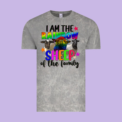 I Am The Rainbow Sheep Of The Family Vintage Tee Designed By Fadigitalartstudio