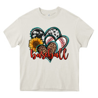 Cream baseball hearts Heavy Core Tee - Jasminsmagicworld