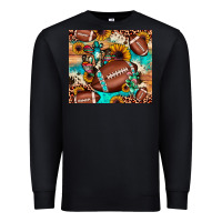 Black football cactus sunflower Premium Sweatshirt - JahusDesignShop